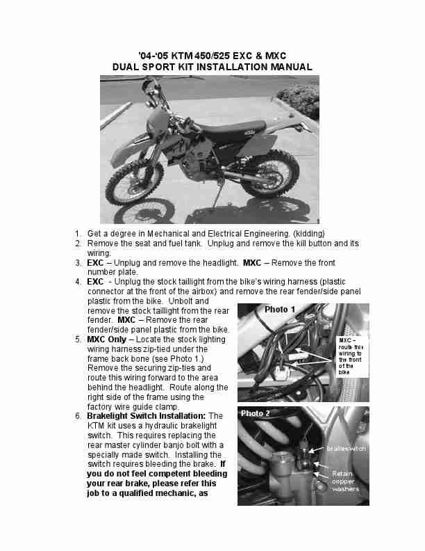 KTM Motorcycle Accessories DUAL SPORT KIT INSTALLATION MANUAL-page_pdf